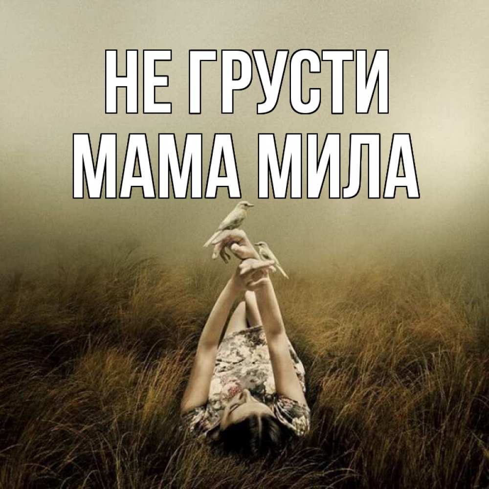 Открытка на каждый день с именем, Мама-Мила Не грусти поле и туман Прикольная открытка с пожеланием онлайн скачать бесплатно 