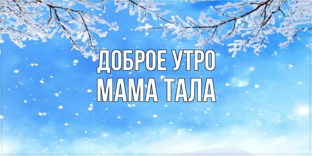 Открытка на каждый день с именем, Мама-Тала Доброе утро снег изморозь и зима Прикольная открытка с пожеланием онлайн скачать бесплатно 