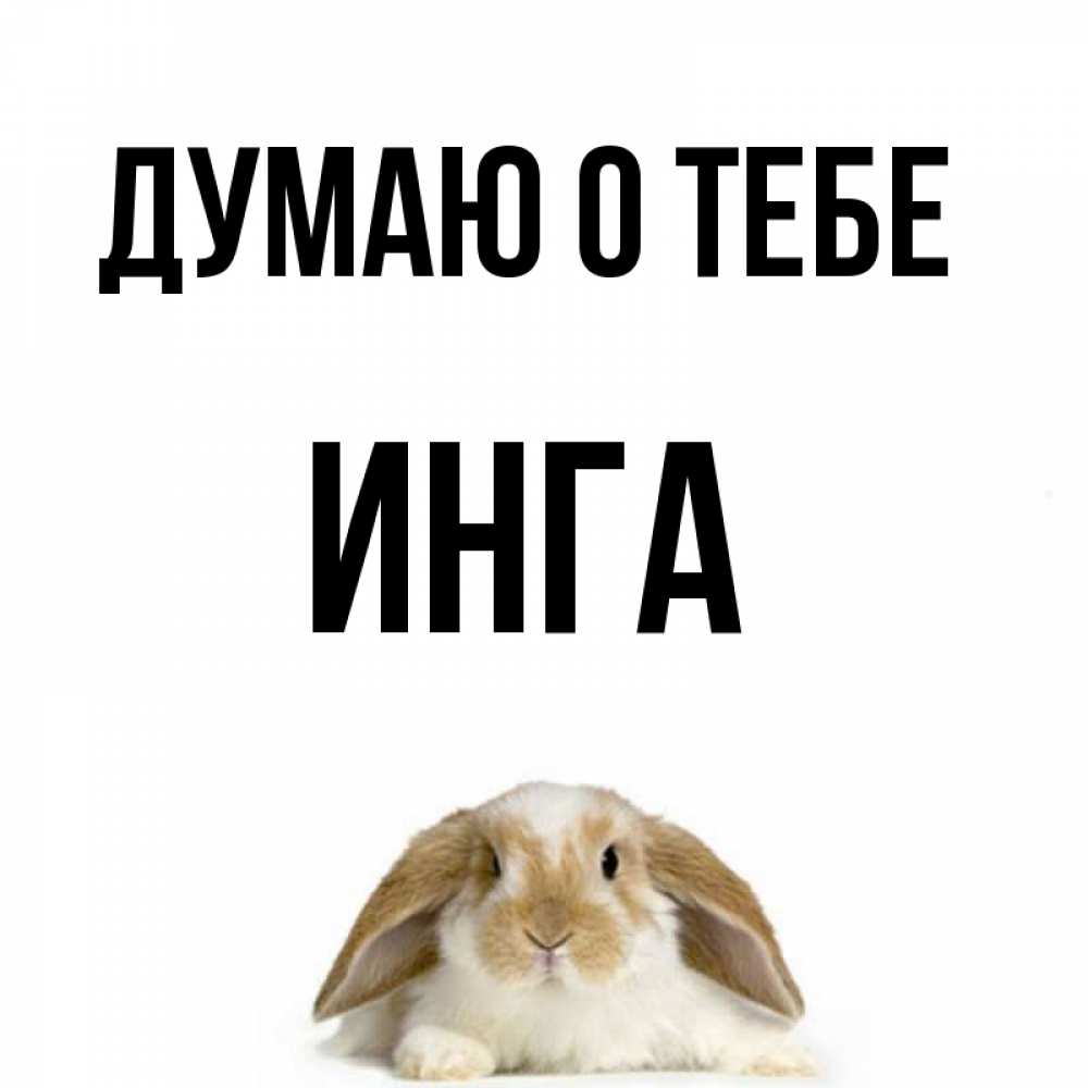 Открытка на каждый день с именем, Инга Думаю о тебе подписать своими руками онлайн Прикольная открытка с пожеланием онлайн скачать бесплатно 