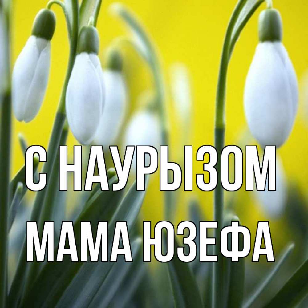 Открытка на каждый день с именем, Мама-Юзефа С наурызом весенние цветы Прикольная открытка с пожеланием онлайн скачать бесплатно 