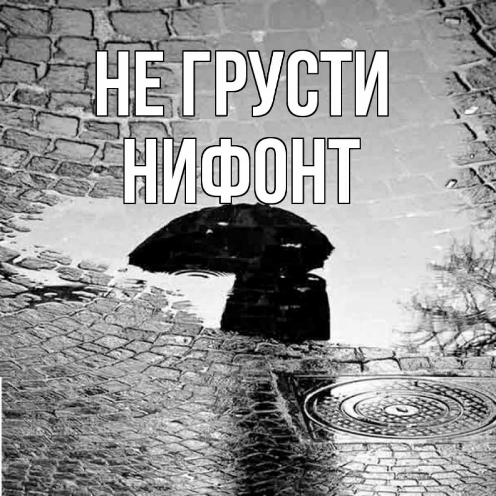 Открытка на каждый день с именем, Нифонт Не грусти отражение в луже Прикольная открытка с пожеланием онлайн скачать бесплатно 