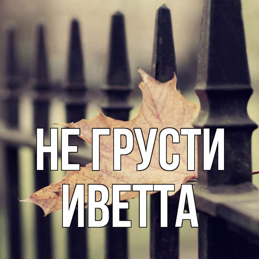 Открытка на каждый день с именем, Иветта Не грусти лист клена Прикольная открытка с пожеланием онлайн скачать бесплатно 