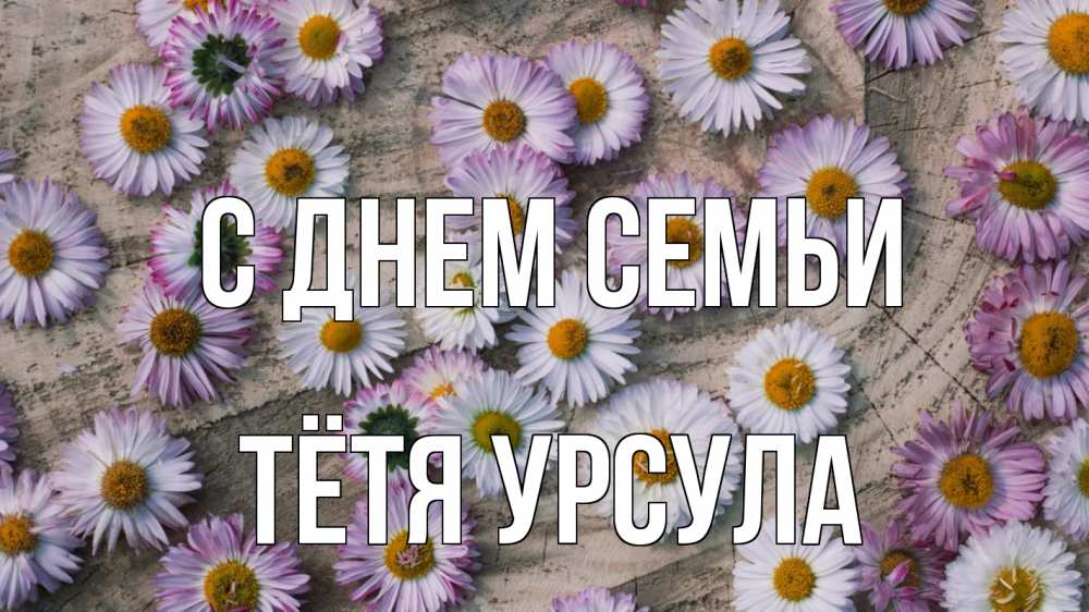 Открытка на каждый день с именем, Тётя-Урсула С днем семьи с днем семьи Прикольная открытка с пожеланием онлайн скачать бесплатно 