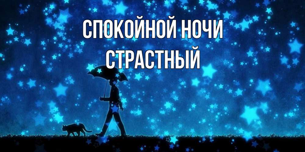 Открытка на каждый день с именем, страстный Спокойной ночи ночные прогулки с котом под звездами Прикольная открытка с пожеланием онлайн скачать бесплатно 