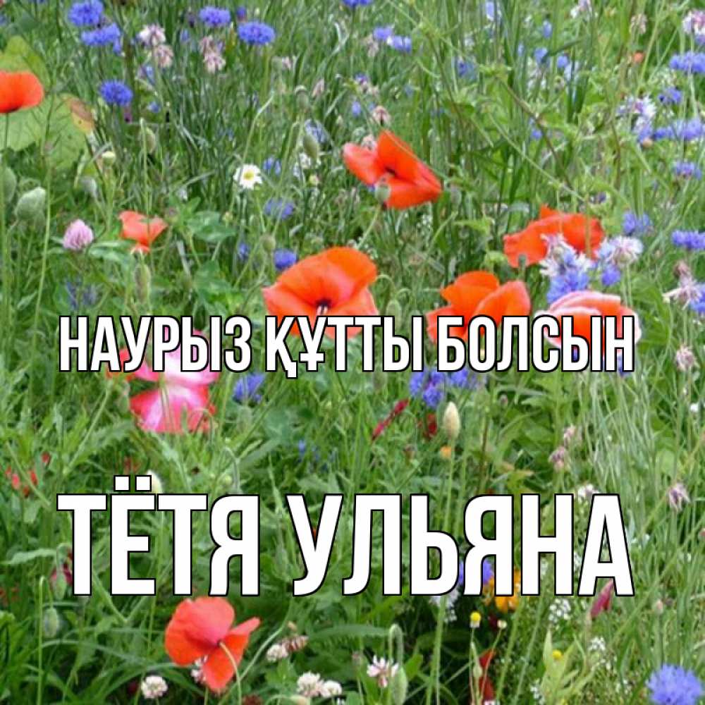 Открытка на каждый день с именем, Тётя-Ульяна Наурыз құтты болсын наурыз  4 Прикольная открытка с пожеланием онлайн скачать бесплатно 
