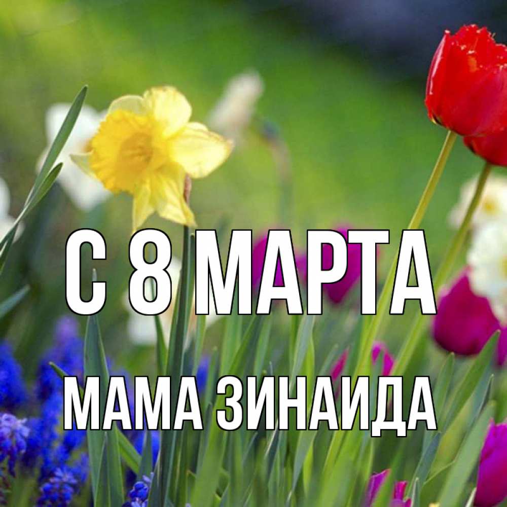 Открытка на каждый день с именем, Мама-Зинаида С 8 МАРТА международный женский день 3 Прикольная открытка с пожеланием онлайн скачать бесплатно 