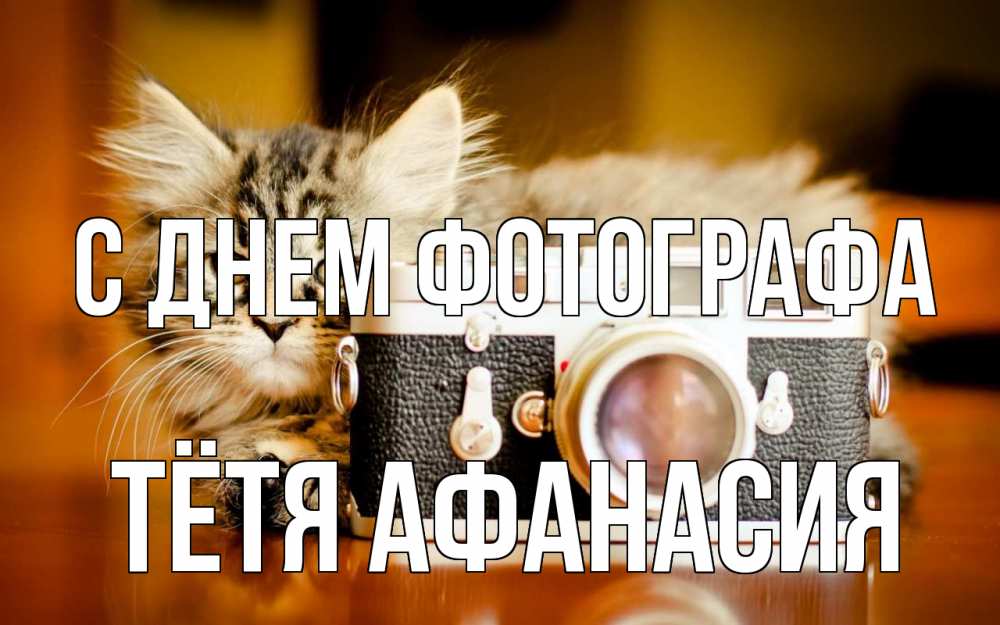 Открытка на каждый день с именем, Тётя-Афанасия С днем фотографа с днем фотографа Прикольная открытка с пожеланием онлайн скачать бесплатно 