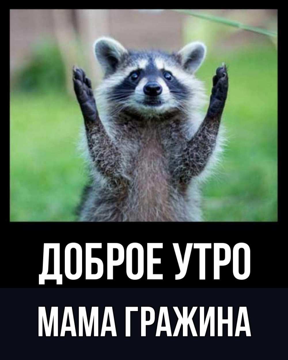 Открытка на каждый день с именем, Мама-Гражина Доброе утро хорошее настроение утречком Прикольная открытка с пожеланием онлайн скачать бесплатно 