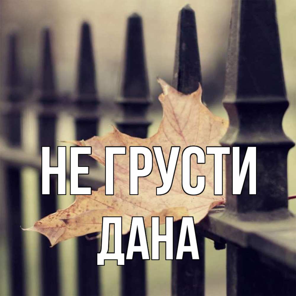 Открытка на каждый день с именем, Дана Не грусти лист клена Прикольная открытка с пожеланием онлайн скачать бесплатно 