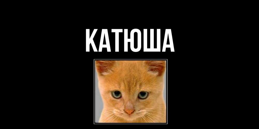 Открытка на каждый день с именем, Катюша Главная рыжий грустный кот просит прощения Прикольная открытка с пожеланием онлайн скачать бесплатно 