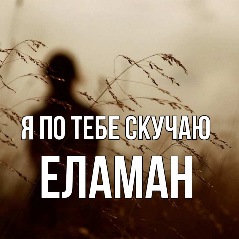 Картинка Я по тебе скучаю, Еламан