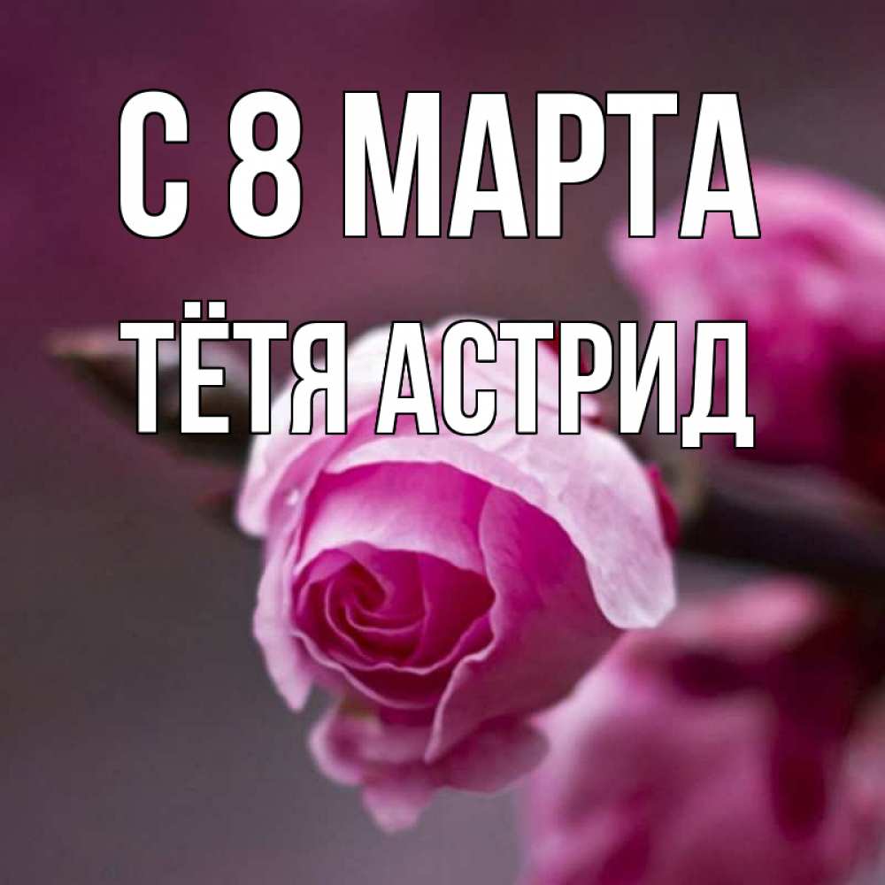 Открытка на каждый день с именем, Тётя-Астрид С 8 марта весна Прикольная открытка с пожеланием онлайн скачать бесплатно 