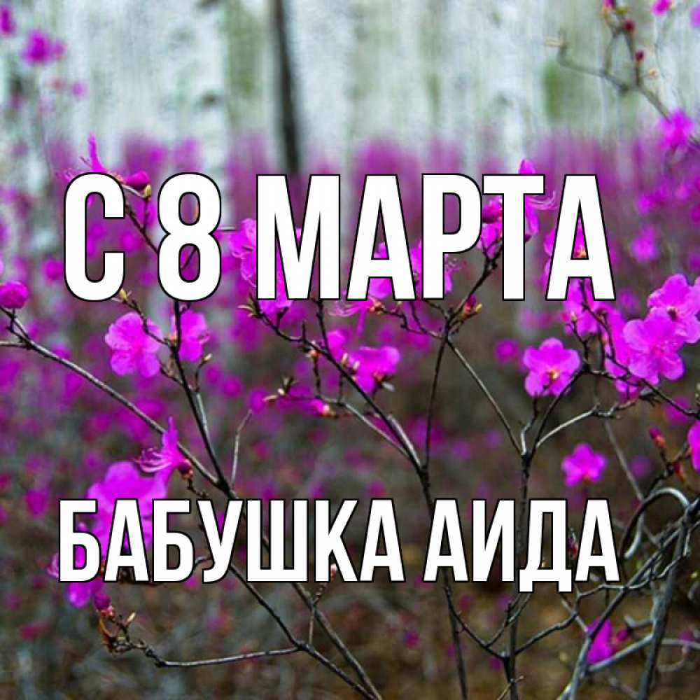 Открытка на каждый день с именем, Бабушка-Аида С 8 марта дикие цветы Прикольная открытка с пожеланием онлайн скачать бесплатно 