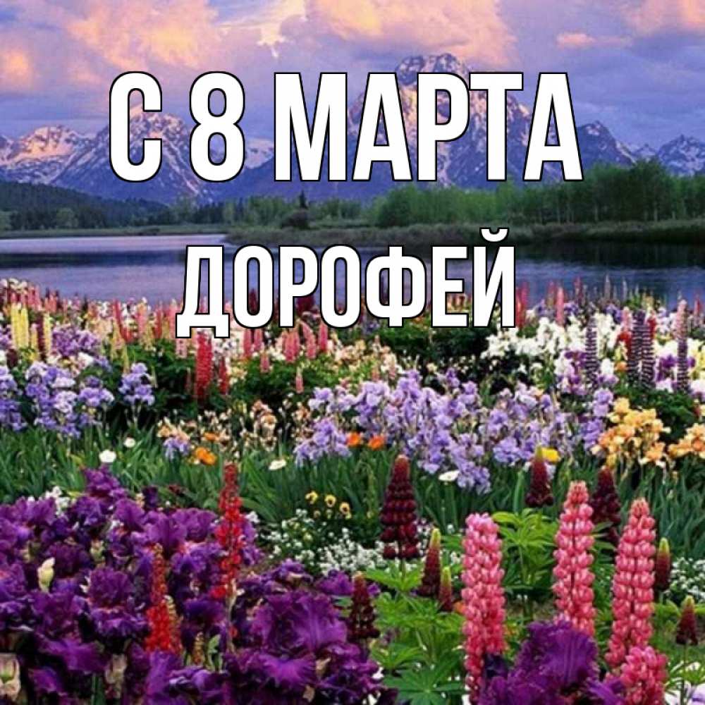 Открытка на каждый день с именем, Дорофей С 8 МАРТА международный женский день Прикольная открытка с пожеланием онлайн скачать бесплатно 