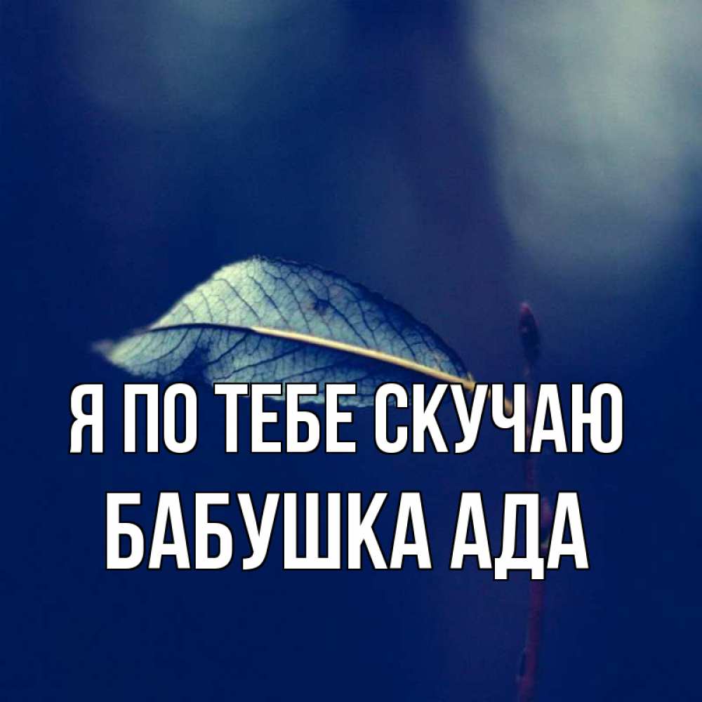 Открытка на каждый день с именем, Бабушка-Ада Я по тебе скучаю одна ветка 1 Прикольная открытка с пожеланием онлайн скачать бесплатно 