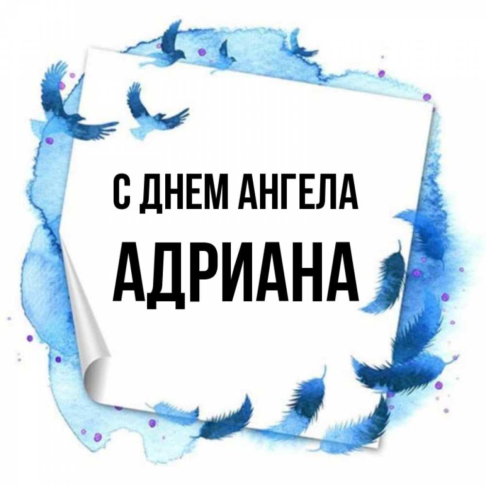 Открытка на каждый день с именем, Адриана С днем ангела красивые птицы летят Прикольная открытка с пожеланием онлайн скачать бесплатно 