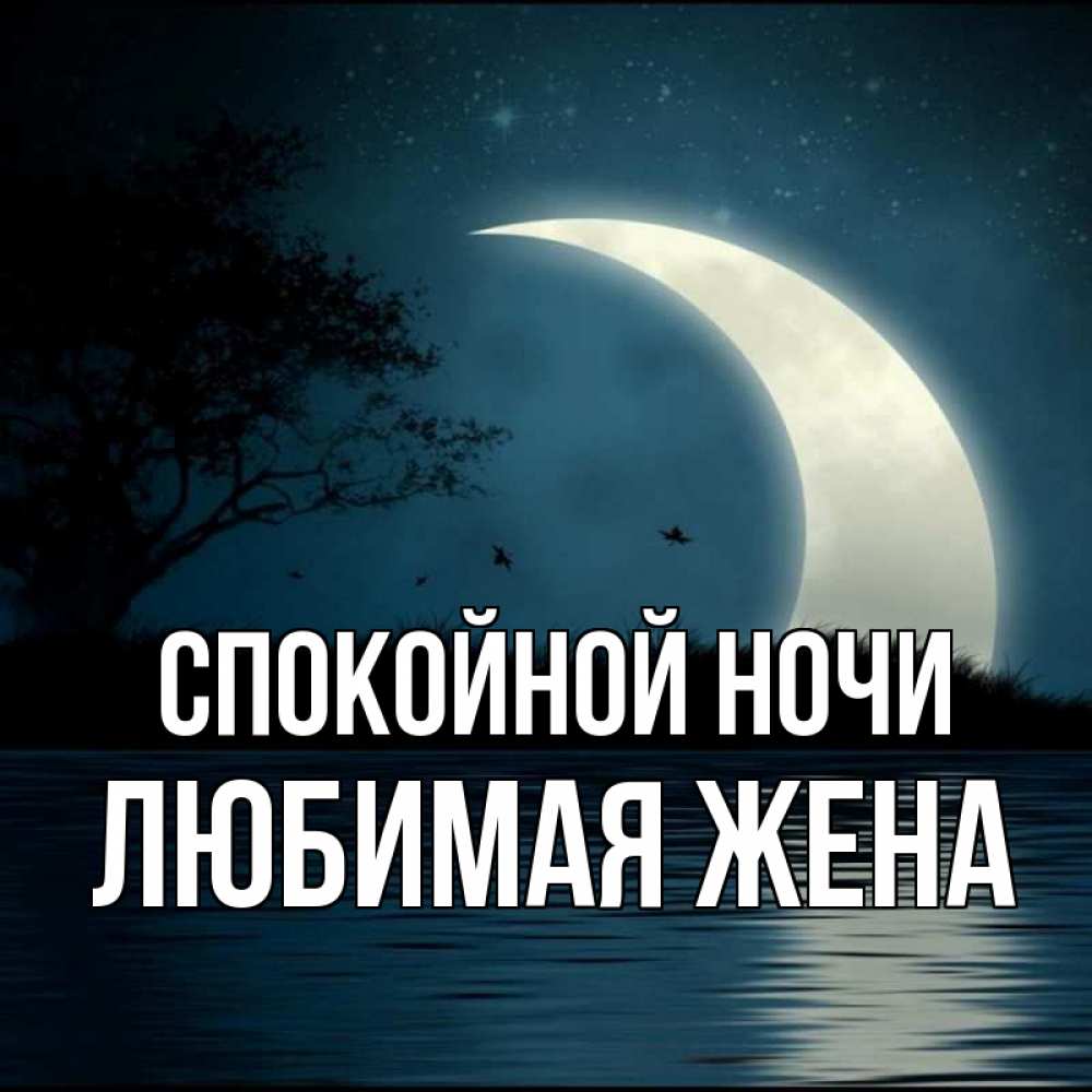 Открытка на каждый день с именем, ЛЮБИМАЯ-ЖЕНА Спокойной ночи вода Прикольная открытка с пожеланием онлайн скачать бесплатно 
