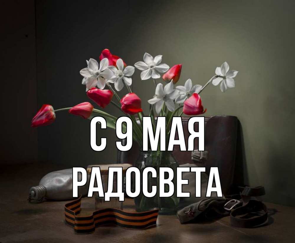 Открытка на каждый день с именем, Радосвета С 9 мая 9 мая Прикольная открытка с пожеланием онлайн скачать бесплатно 
