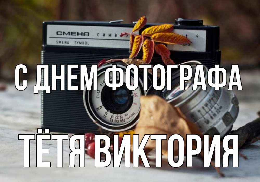 Открытка на каждый день с именем, Тётя-Виктория С днем фотографа с днем фотографа Прикольная открытка с пожеланием онлайн скачать бесплатно 