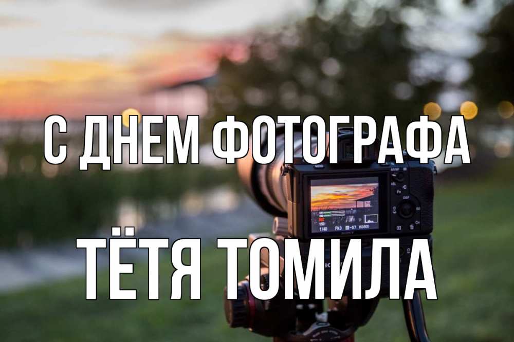 Открытка на каждый день с именем, Тётя-Томила С днем фотографа с днем фотографа Прикольная открытка с пожеланием онлайн скачать бесплатно 
