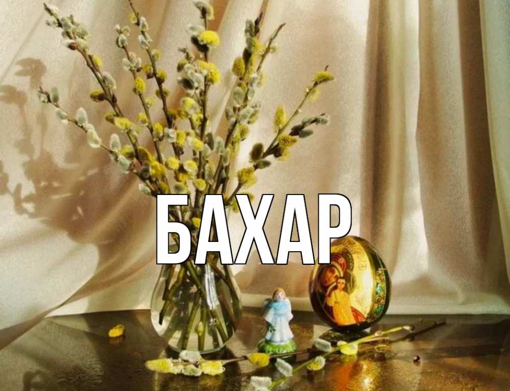 Открытка на каждый день с именем, Бахар Главная верба 1 Прикольная открытка с пожеланием онлайн скачать бесплатно 