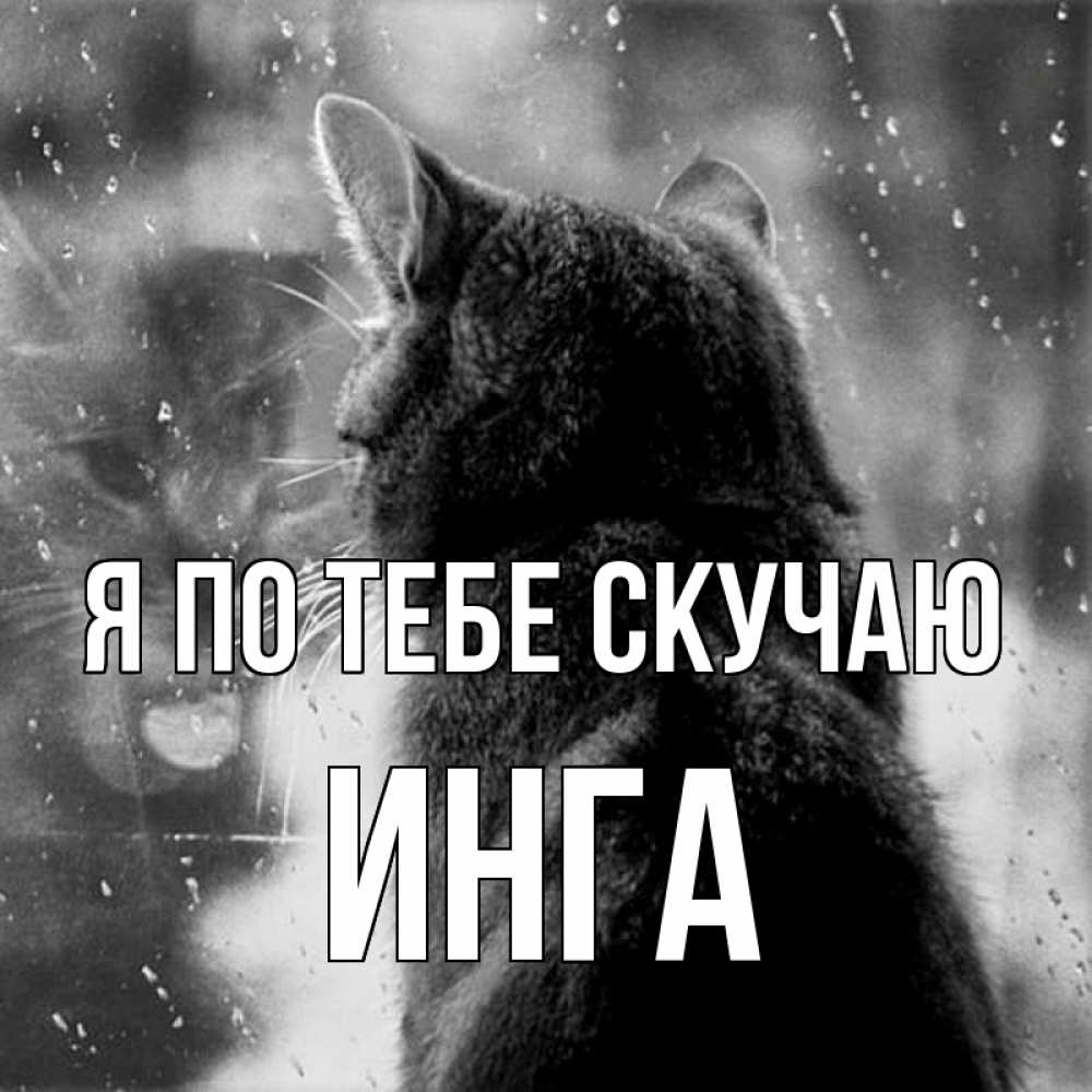 Открытка на каждый день с именем, Инга Я по тебе скучаю скорее ко мне приходи 1 Прикольная открытка с пожеланием онлайн скачать бесплатно 