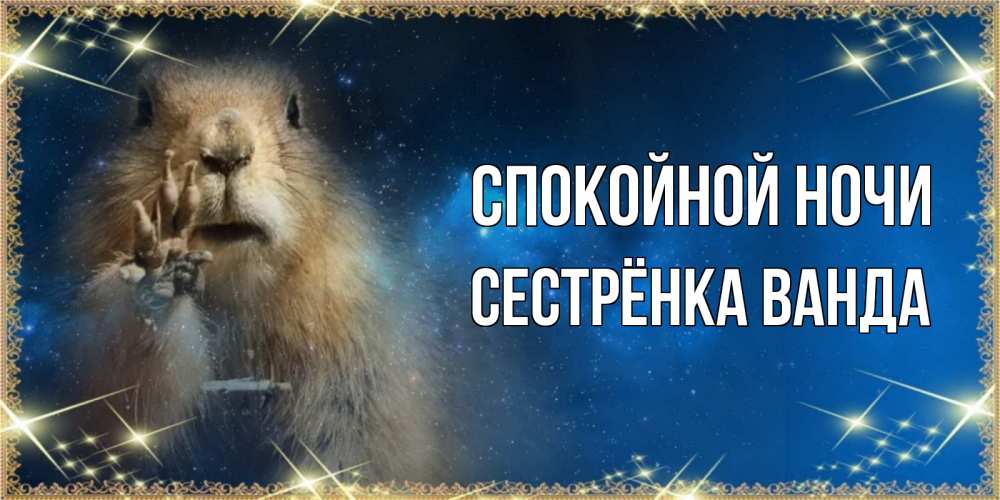Открытка на каждый день с именем, Сестрёнка-Ванда Спокойной ночи спокойной ночи сладких снов Прикольная открытка с пожеланием онлайн скачать бесплатно 