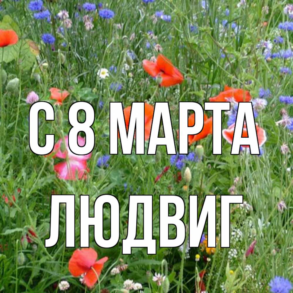 Открытка на каждый день с именем, Людвиг С 8 марта международный женский день 4 Прикольная открытка с пожеланием онлайн скачать бесплатно 