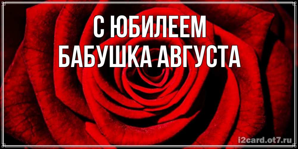 Открытка на каждый день с именем, Бабушка-Августа С юбилеем алая роза Прикольная открытка с пожеланием онлайн скачать бесплатно 