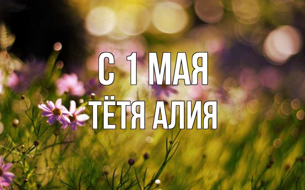 Открытка на каждый день с именем, Тётя-Алия С 1 мая С 1 мая Прикольная открытка с пожеланием онлайн скачать бесплатно 