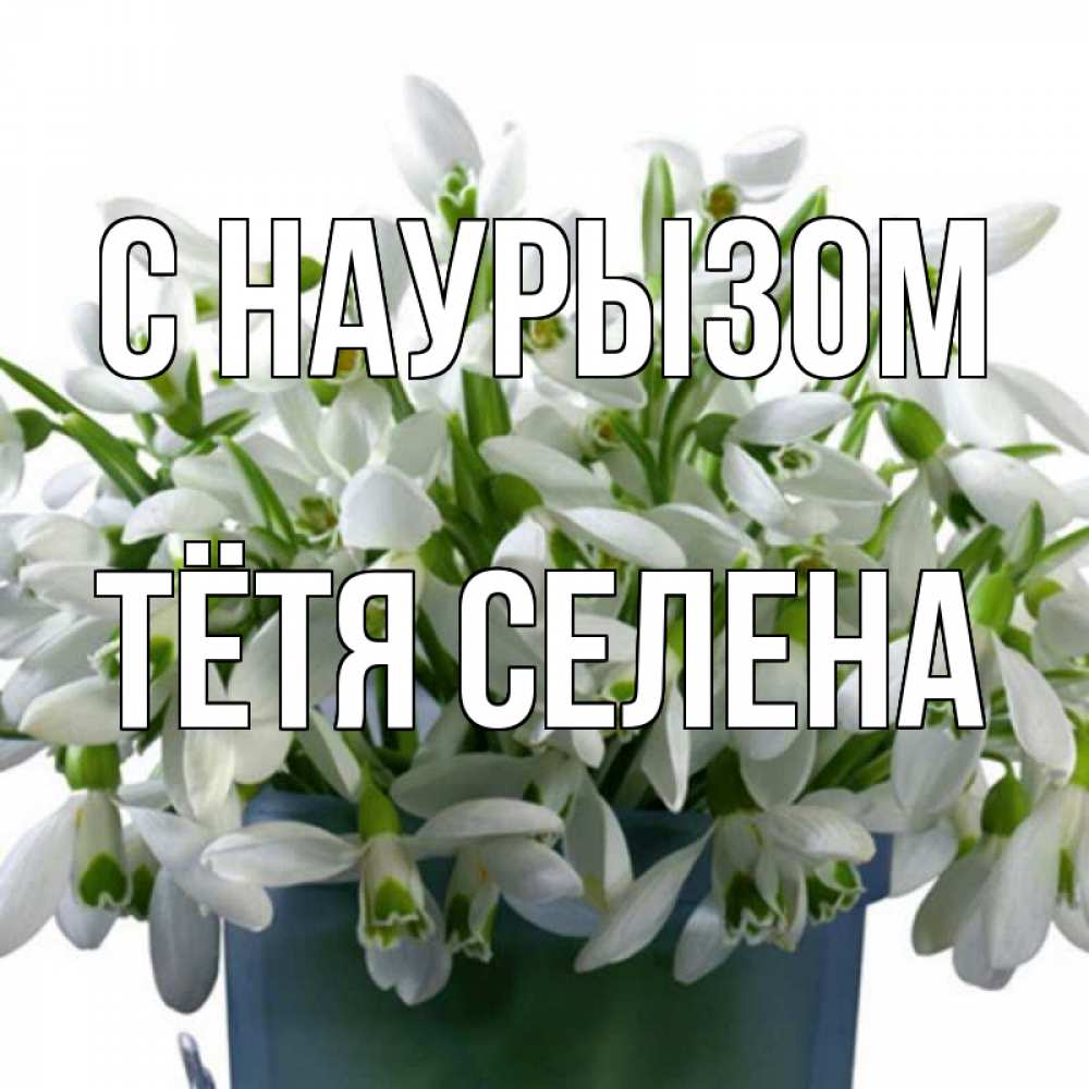 Открытка на каждый день с именем, Тётя-Селена С наурызом цветы к наурызу новый год в Казахстане Прикольная открытка с пожеланием онлайн скачать бесплатно 