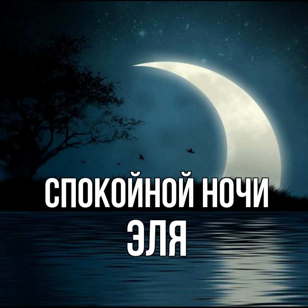 Открытка на каждый день с именем, Эля Спокойной ночи вода Прикольная открытка с пожеланием онлайн скачать бесплатно 