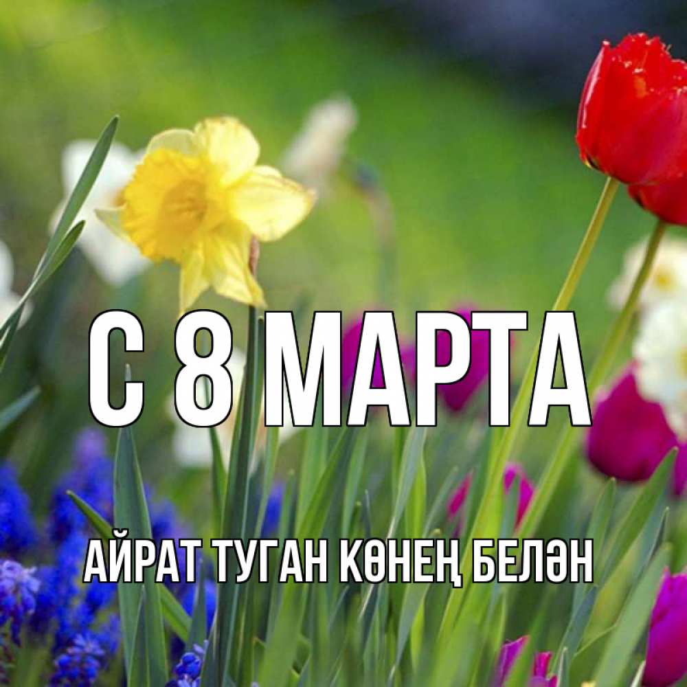 Картинка С 8 МАРТА, Айрат туган көнең белән
