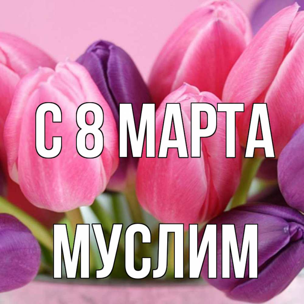 Открытка на каждый день с именем, Муслим С 8 марта маме 1 Прикольная открытка с пожеланием онлайн скачать бесплатно 