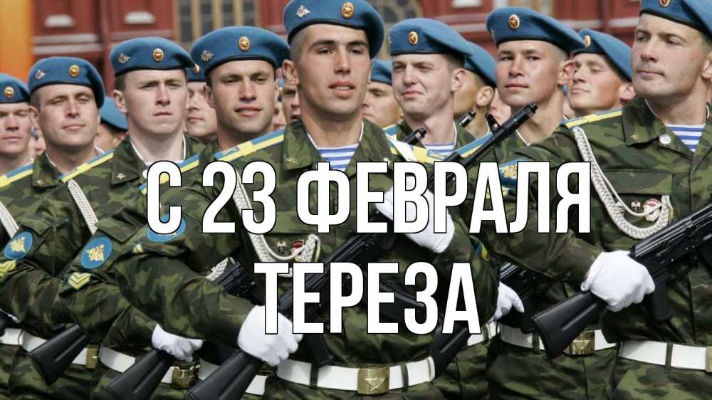 Открытка на каждый день с именем, Тереза С 23 февраля 23 февраля Прикольная открытка с пожеланием онлайн скачать бесплатно 