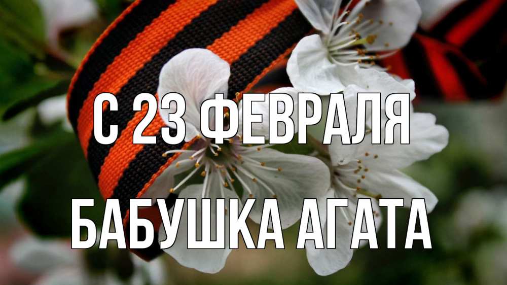 Открытка на каждый день с именем, Бабушка-Агата С 23 февраля 23 февраля Прикольная открытка с пожеланием онлайн скачать бесплатно 