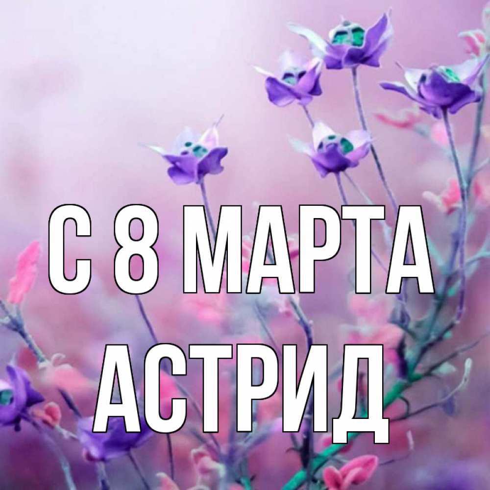 Открытка на каждый день с именем, Астрид С 8 марта международный женский день 2 Прикольная открытка с пожеланием онлайн скачать бесплатно 