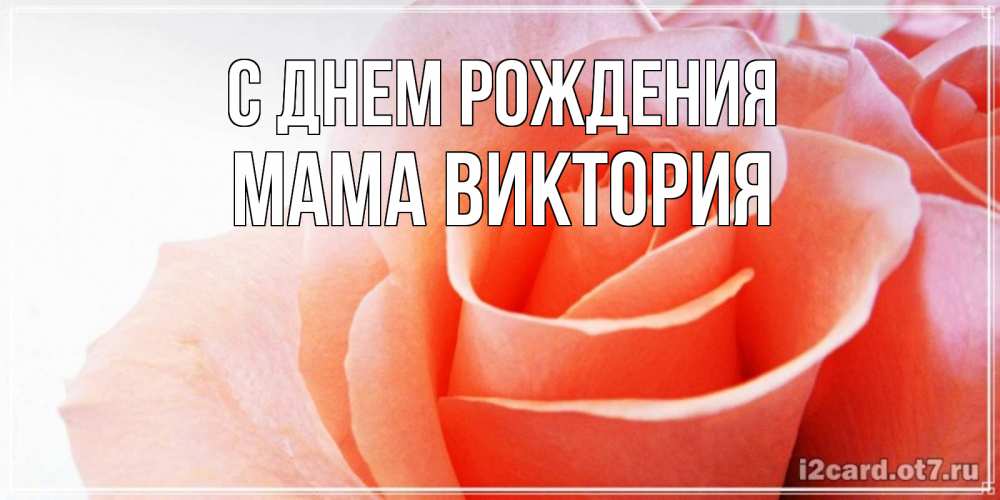 Открытка на каждый день с именем, Мама-Виктория С днем рождения розы для поздравления с днем рождения Прикольная открытка с пожеланием онлайн скачать бесплатно 