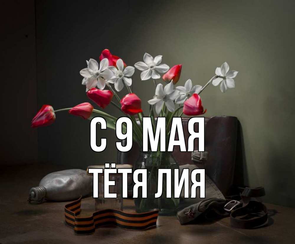 Открытка на каждый день с именем, Тётя-Лия С 9 мая 9 мая Прикольная открытка с пожеланием онлайн скачать бесплатно 