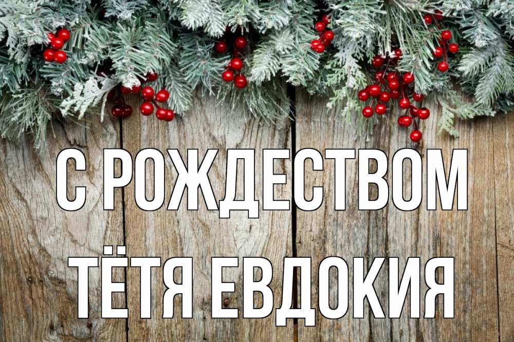 Открытка на каждый день с именем, Тётя-Евдокия С рождеством с рождеством Прикольная открытка с пожеланием онлайн скачать бесплатно 