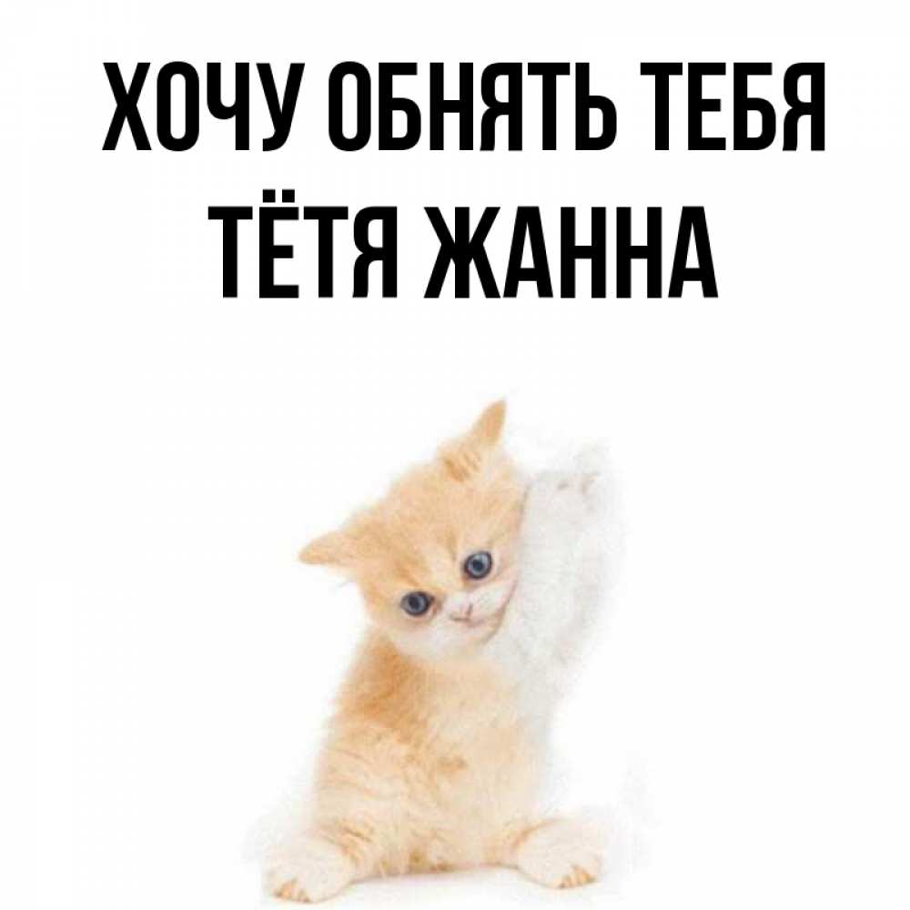 Открытка на каждый день с именем, Тётя-Жанна Хочу обнять тебя я хочу очень скорее обнимаешек Прикольная открытка с пожеланием онлайн скачать бесплатно 