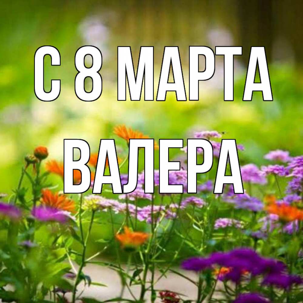Открытка на каждый день с именем, Валера С 8 МАРТА цветы Прикольная открытка с пожеланием онлайн скачать бесплатно 