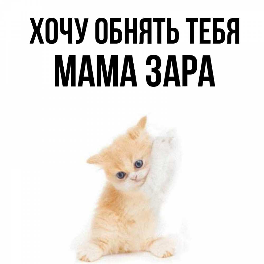 Открытка на каждый день с именем, Мама-Зара Хочу обнять тебя я хочу очень скорее обнимаешек Прикольная открытка с пожеланием онлайн скачать бесплатно 