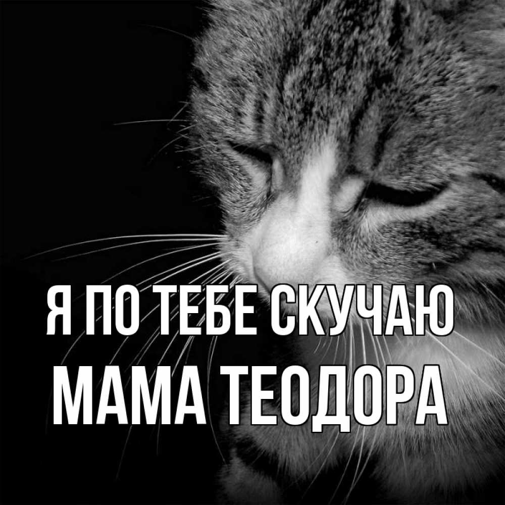 Открытка на каждый день с именем, Мама-Теодора Я по тебе скучаю мне скучно Прикольная открытка с пожеланием онлайн скачать бесплатно 