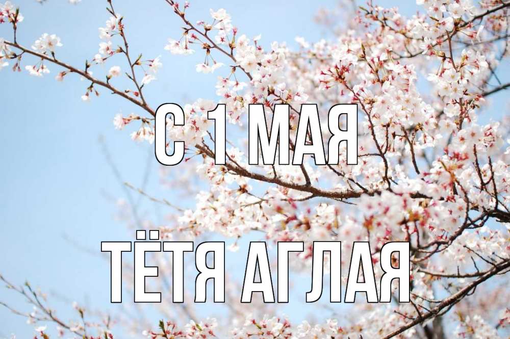 Открытка на каждый день с именем, Тётя-Аглая С 1 мая С 1 мая Прикольная открытка с пожеланием онлайн скачать бесплатно 