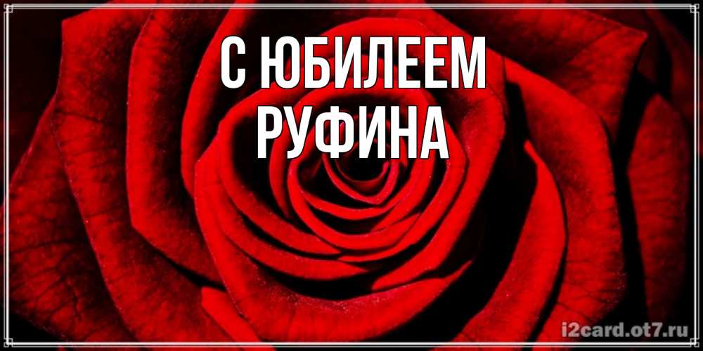 Открытка на каждый день с именем, Руфина С юбилеем алая роза Прикольная открытка с пожеланием онлайн скачать бесплатно 