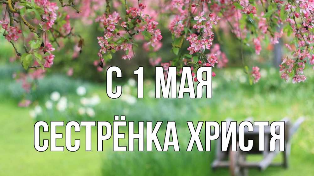 Открытка на каждый день с именем, Сестрёнка-Христя С 1 мая С 1 мая Прикольная открытка с пожеланием онлайн скачать бесплатно 