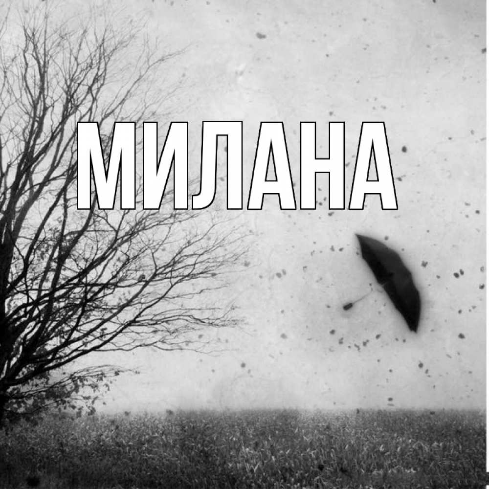 Открытка на каждый день с именем, Милана Главная летящий зонтик Прикольная открытка с пожеланием онлайн скачать бесплатно 