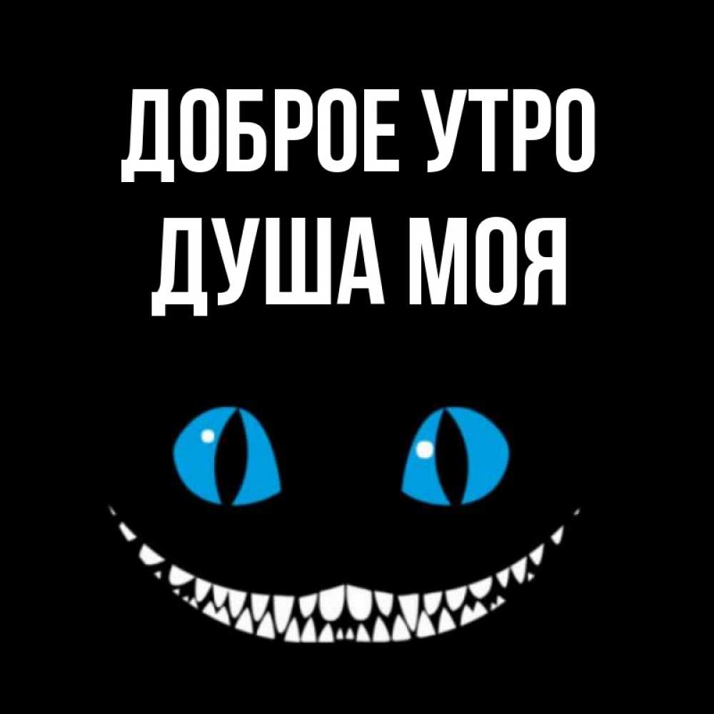 Открытка на каждый день с именем, Душа-моя Доброе утро голубые глаза и зубки Прикольная открытка с пожеланием онлайн скачать бесплатно 