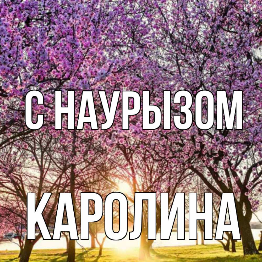 Открытка на каждый день с именем, Каролина С наурызом праздник весны наурыз Прикольная открытка с пожеланием онлайн скачать бесплатно 